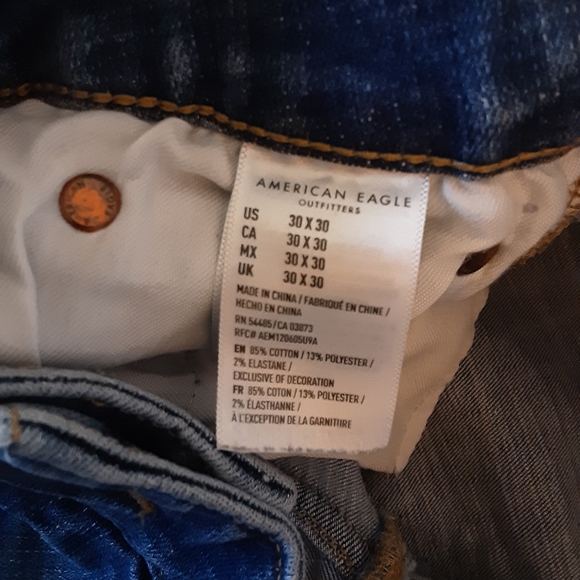 Womens AMERICAN EAGLE `faded distressed jeans - Picture 8 of 8